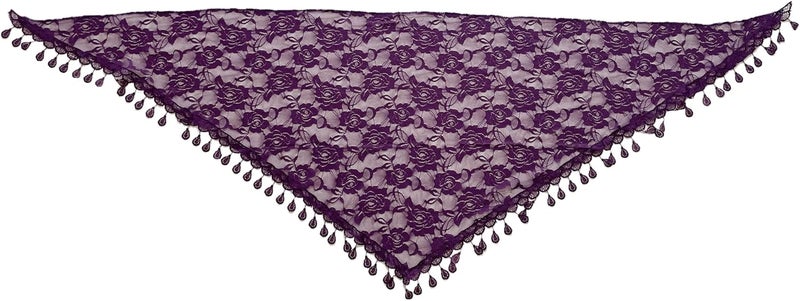 Wgior Triangle Veil for Church - Lace Chapel Catholic Mass Head Covering Scarf Mantilla for Women - Image 1